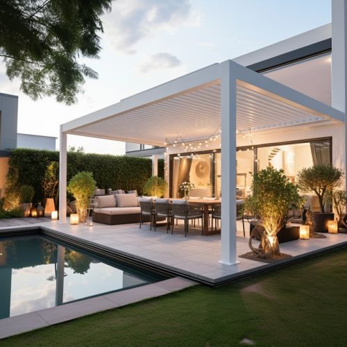 Luxury Pergola 3M x 6M Wall-mounted