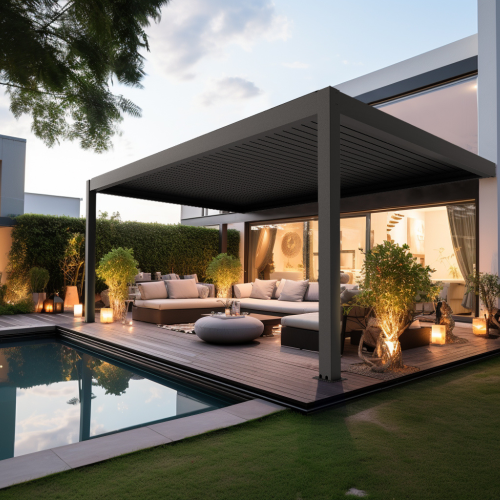 Luxury Pergola 3M x 3M Wall-mounted